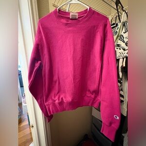 Champion Women's Fuchsia Crew Neck Sweater
